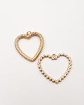 Dijes corazón corrugado