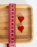 Dije corazón rojo esmaltado