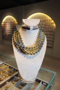 Collar esferas bicolor