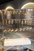 Zarcillos dorados acero